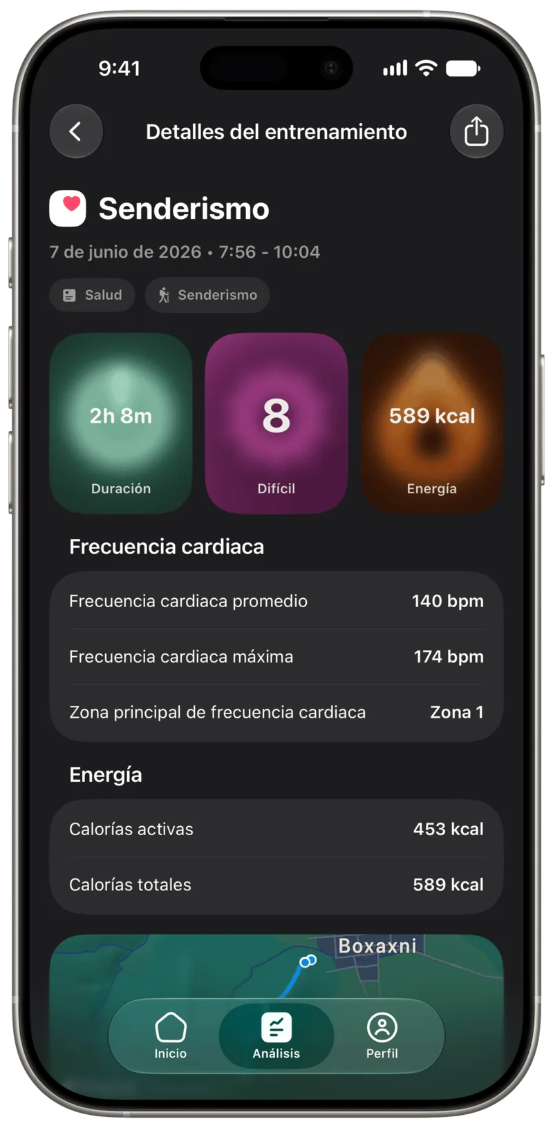 Historial de entrenamientos en Specular