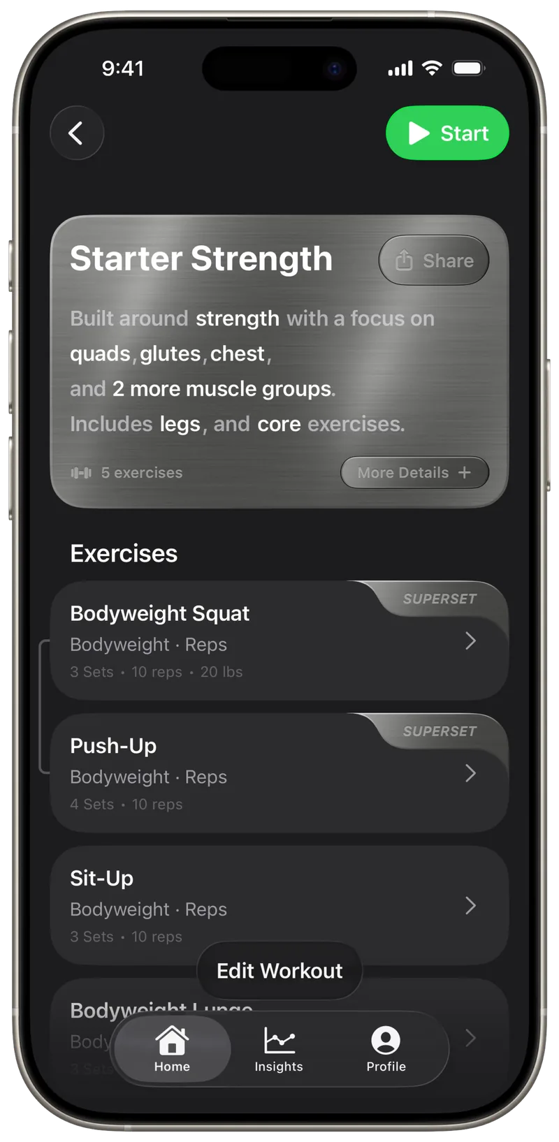Specular active session screen
